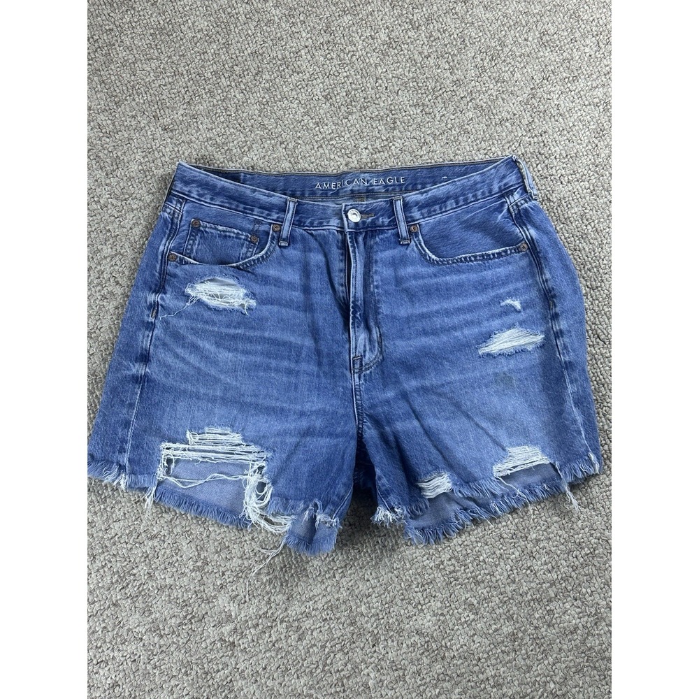 American Eagle 90's Boyfriend Short Women's Size 12 Distressed Light Wash